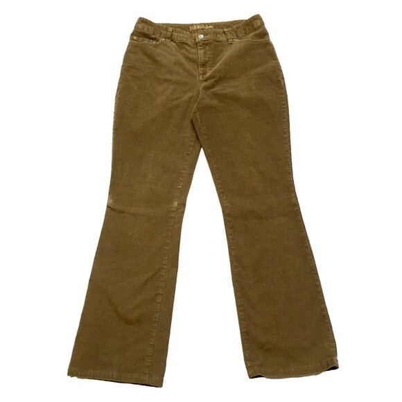 St. Johns Bay Women's Boot Cut Brown Corduroy Jeans Size 8. - Picture 1 of 10